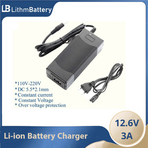 12V 24V 36V 48V 3 Series-13 Battery Charger 12.6V 29.4V DC 5.5*2.1mm