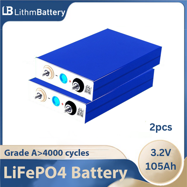 2PCS 3.2V 105Ah LiFePO4 battery phospha DIY 12V 24V Electric