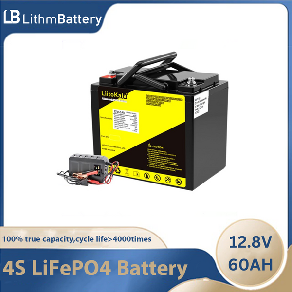 12V 50ah 60ah 12.8V LiFePO4 Battery pack 14.8V20A charger