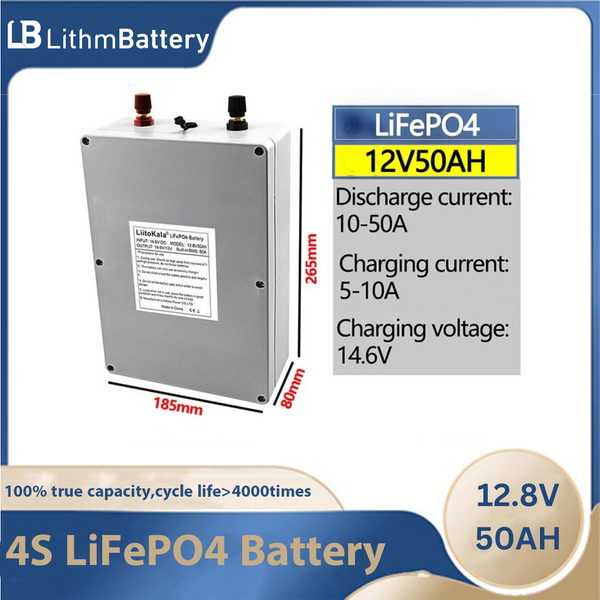 Battery Pack 4S7P 12.8V 50Ah 4S 100A BMS Electric 12V