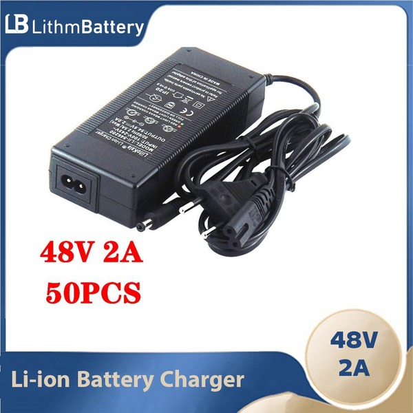 50pcs 48V 2A 13S 18650 battery pack charger 54.6v 2a