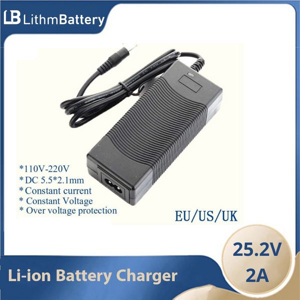 6S 25.2V 2A 24V Battery Power Charger AC 100-240V