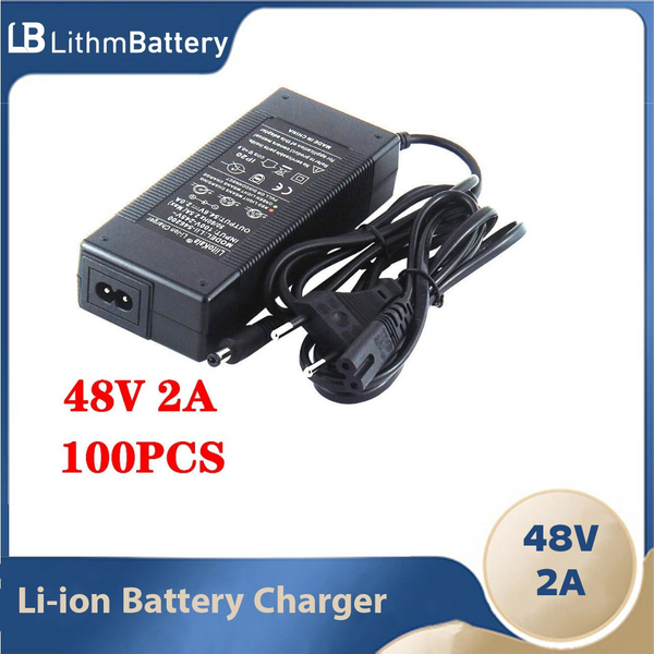 100pcs 48V 2A 13S 18650 battery pack charger 54.6v 2a
