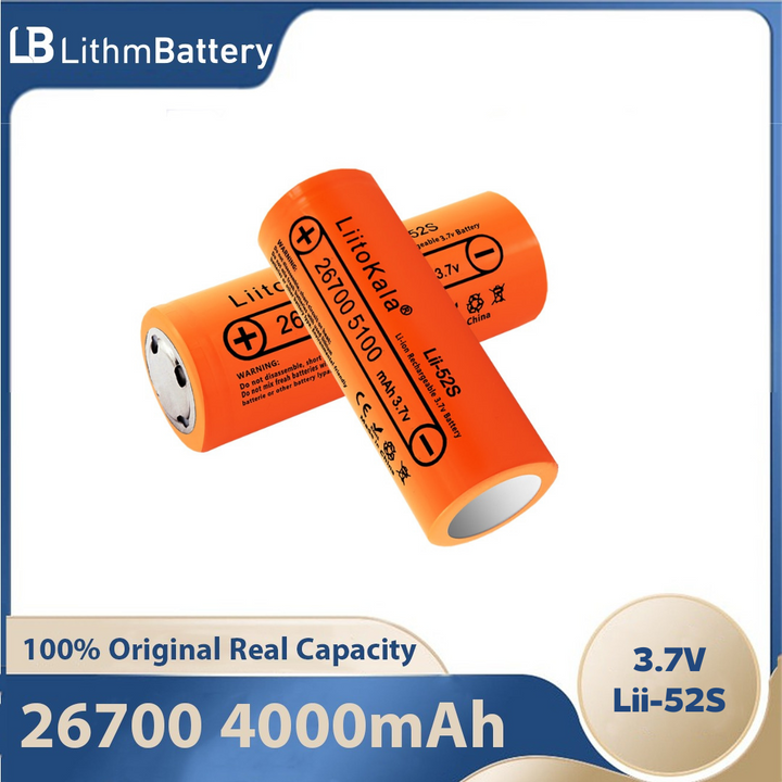 1-18 قطعة Lii-52S Grade A 3.7V 26700 5200mAh بطارية 20A