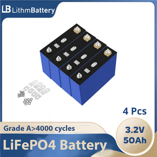 4pcs 3.2V 90Ah Lifepo4 Battery 12V 24V 48V RV Pack Diy Solar