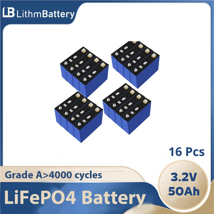 16pcs 3.2V 90Ah Lifepo4 Battery 12v 24v Campers Golf