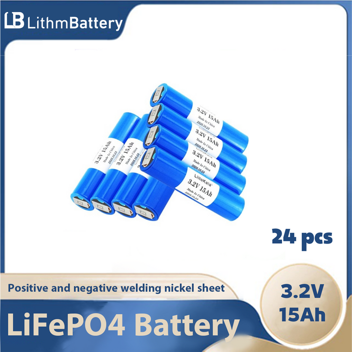 24 Pcs 3.2V 15Ah Lifepo4 Cell for RV Electric Car Energy Storage Battery