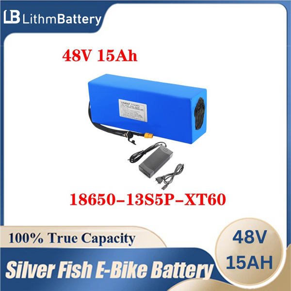 48V 15Ah 18650 E-bike battery 1000W XT60 plug 54.6V Charger