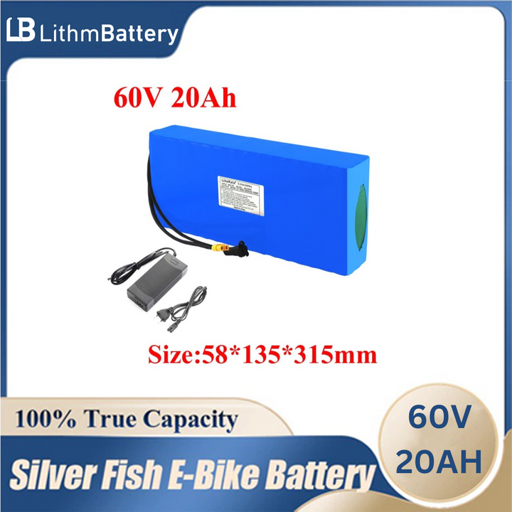 E-bike battery 60V 20ah 1500W-3000W BMS 30A XT60