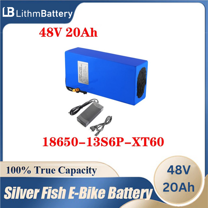 batteries 48V 20ah 13S6P 20AH 1000W E_bicycle 20A BMS 54.6V 2A charger