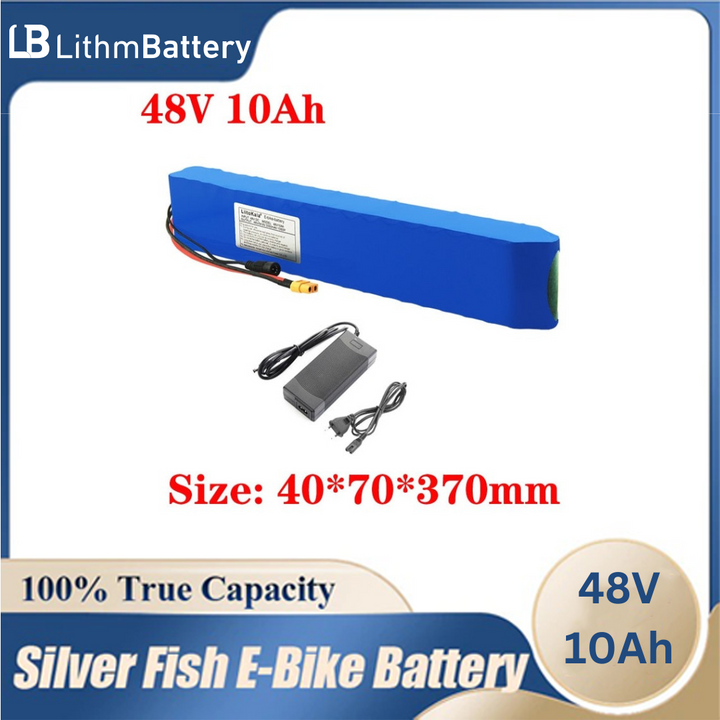 48V E-bike battery 10ah 1000w XT60 plug+ 54.6v 2A Charger