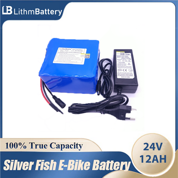 24v 12ah 6S6P lithium battery 25.2V 12ah 350w e bike 250w