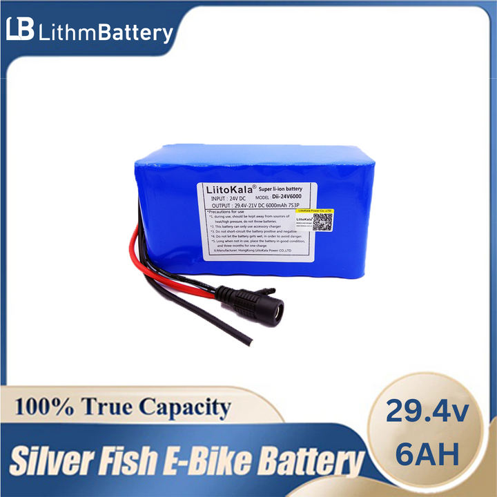 24V 6Ah 7S3P Battery 29.4V 6000mAh For E_Bicycle