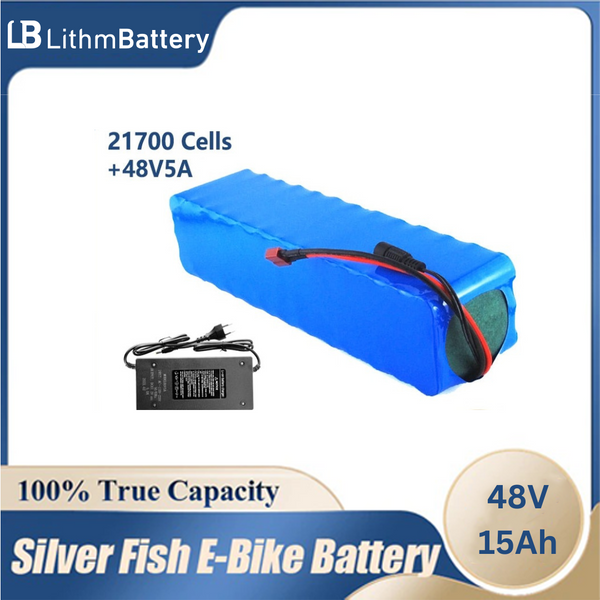 48V 15AH 21700 13S3P 1500W Electric Bike Battery 30A BMS