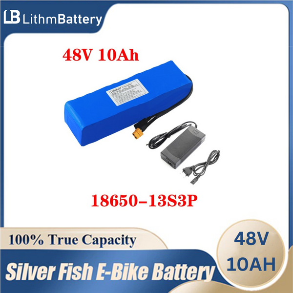 E-bike battery 48v 10ah li ionp1000w and charger XT60 Plug