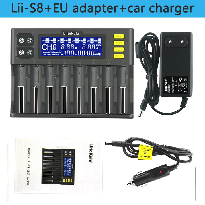 Lii-S8 Battery Charger 3.7V1.2V Li-FePO4 3.2V IMR 3.8V