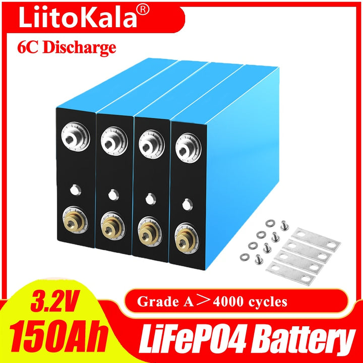Battery 12v 24v 48V 20PCS high capacity Deep cycle Lifepo4 3.2V 105Ah 