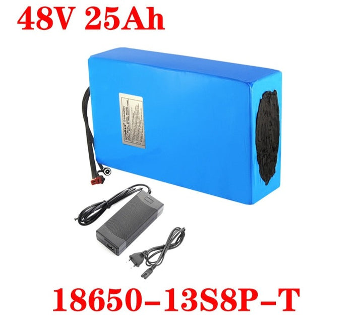 battery 48V25ah 48V 25AH 1000W E_bicycle 50A BMS+54.6V 2A charger