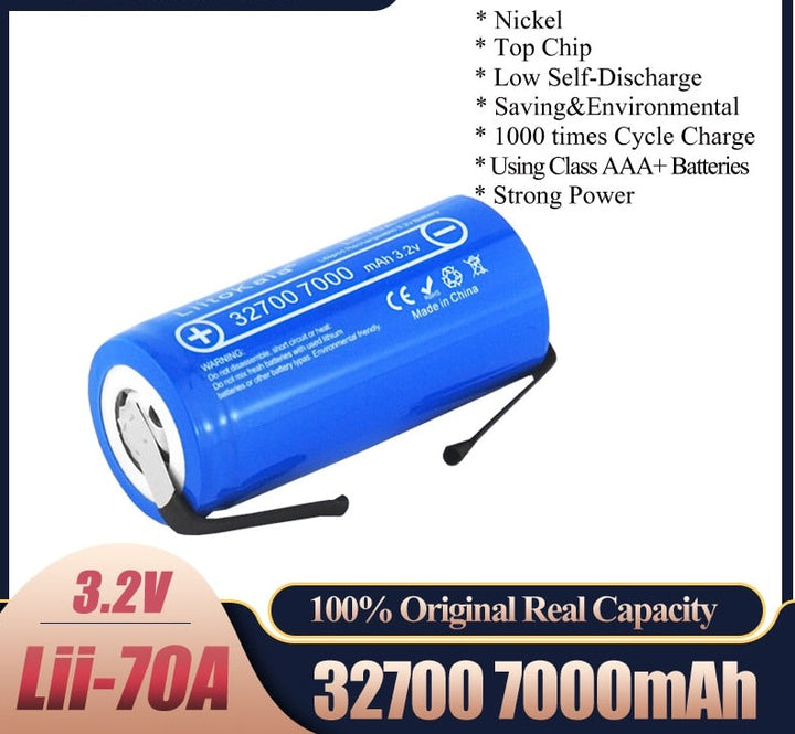 Lii-70A 3.2V 32700 7000mAh Battery 35A 55A High power