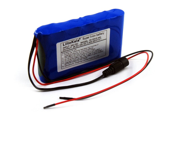 24V 25.2V 3400mAh Rechargeable Battery Pack