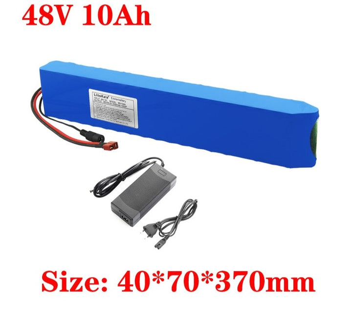 48V e-bike battery 48v 10ah1000w 54.6V2A charger