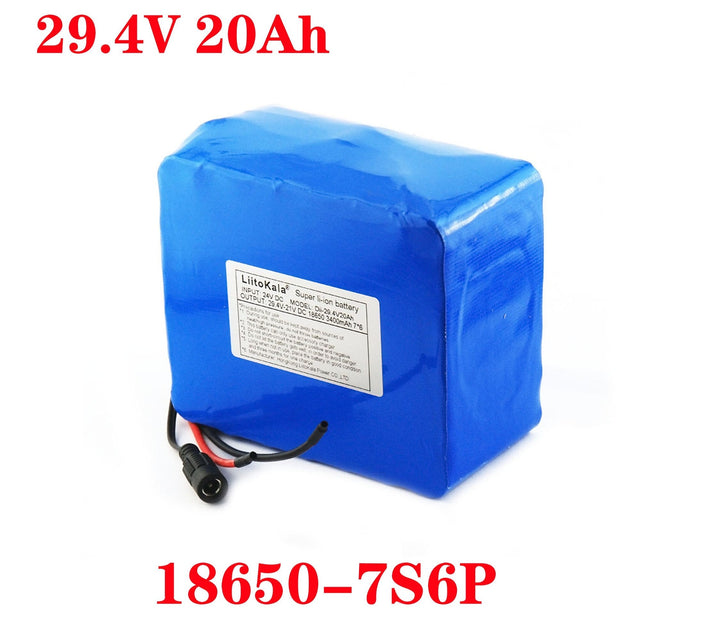 29.4V 20AH 3000mah 7S6P 24V 250W-750W E_battery 24V 20ah