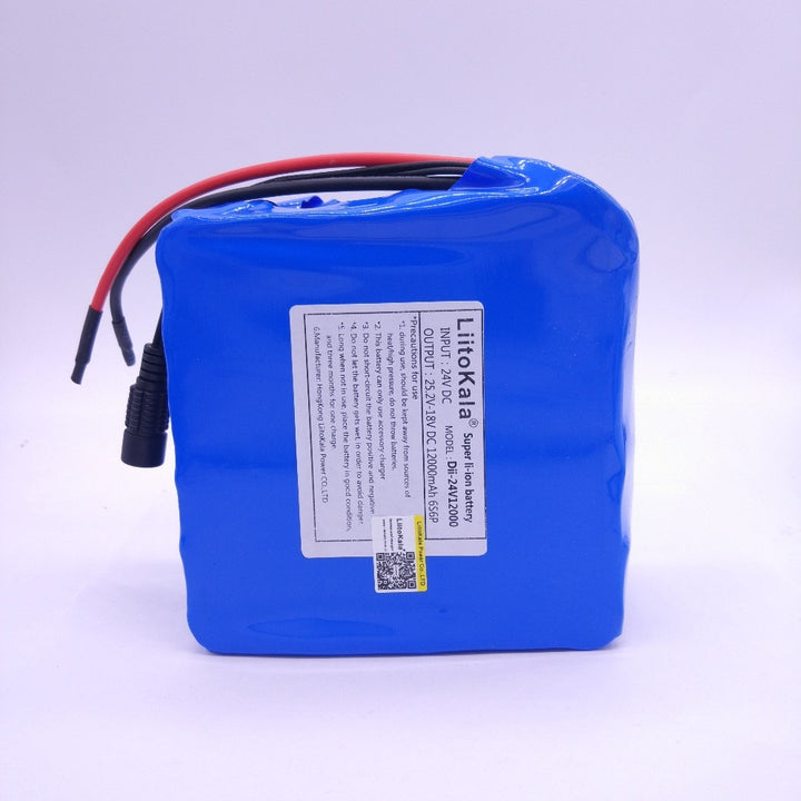 24v 12ah 6S6P lithium battery 25.2V 12ah 350w e bike 250w