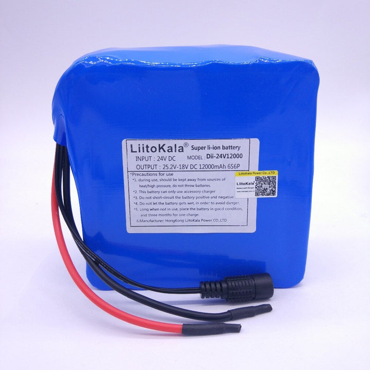 24v 12ah 6S6P lithium battery 25.2V 12ah 350w e bike 250w