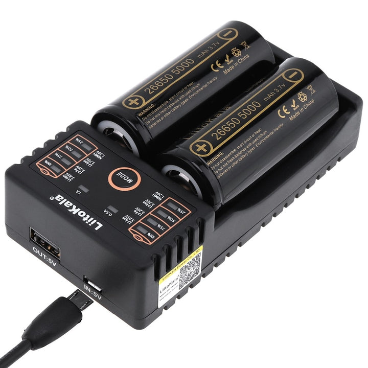 Lii-202 battery charger+2pcs Lii-50A 26650 5000mah 40-50A