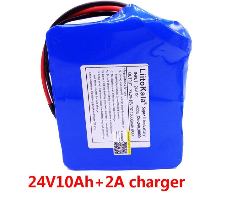 24V 10Ah 6S5P battery pack 350w e- 25.2V E_bike 250W