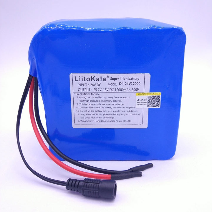 24v 12ah 6S6P lithium battery 25.2V 12ah 350w e bike 250w