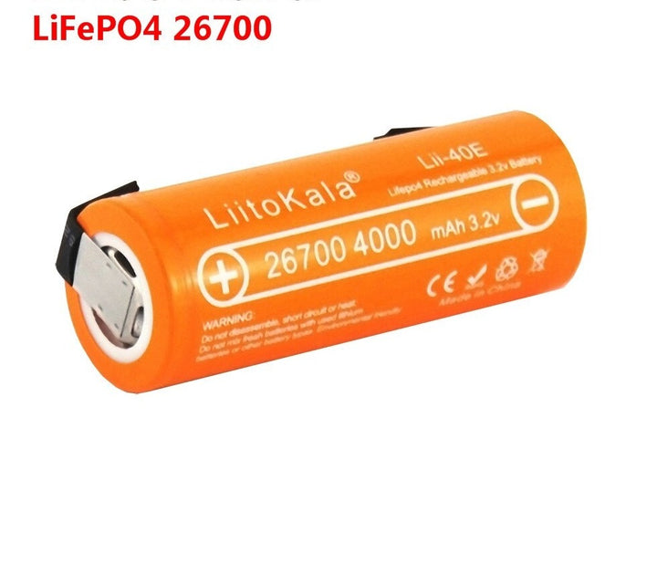 Lii-40E 3.2V 26700 rechargeable LiFePO4 battery pack 4000mah 24V