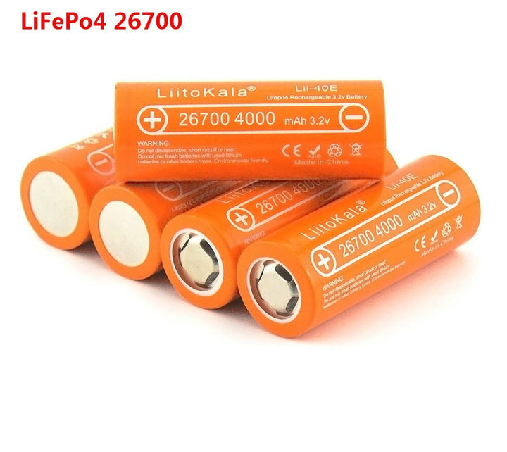 Lii-40E3.2V 26700 4000mAh Lifepo4 Rechargeable Battery