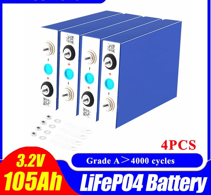 3.2V 105Ah lifepo4 battery 3C 300A discharge  DIY 12V 24V Electric