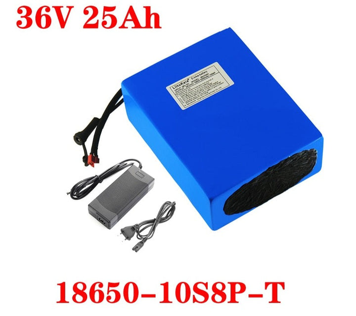 36V 25AH E_bike battery 36V 800W 20A BMS 42V 2A charger