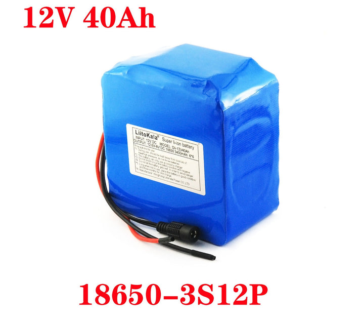 12V 40Ah 3S12P 11.1V 12.6V Lithium Battery  12.6V 3A