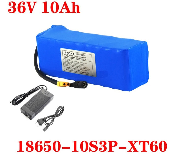 36V E_bike battery 42V 10AH XT60 plug and 42V2A charger