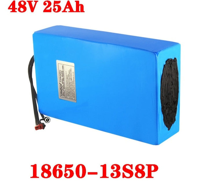 battery 48V25ah 48V 25AH 1000W E_bicycle 50A BMS+54.6V 2A charger