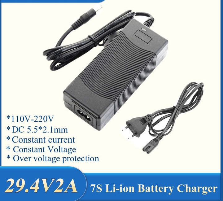 24V 36V 48V 6 Series-13 String Battery Charger 12.6V 29.4V 42V 54.6V DC 5.5*2.1mm