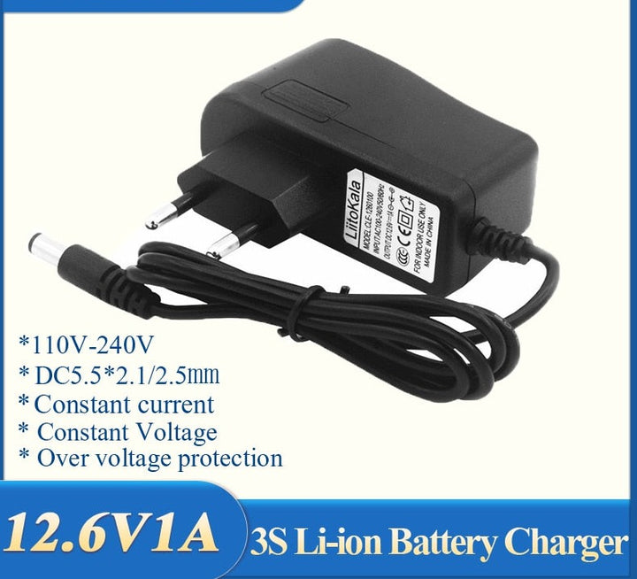 12.6V 1A 3A 5A 18650 12.6V Power Adapter Charger 12.6V1A