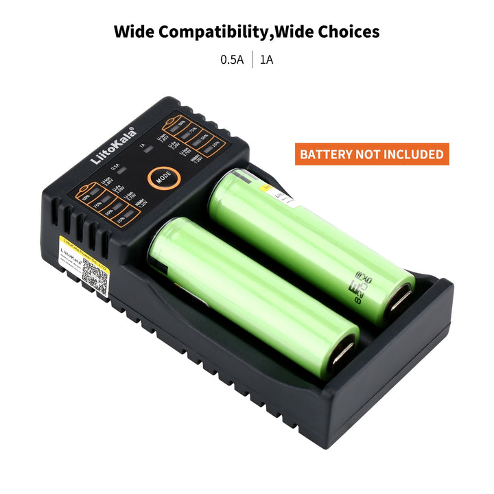 Lii-202 USB 18650/26650 Smart Charger+2pcs 3.7v 3400mah