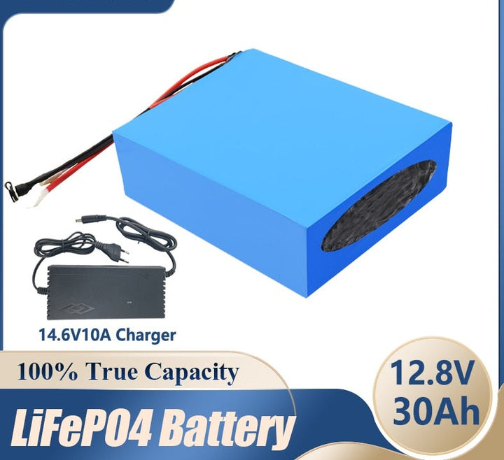 12V 12.8V 30Ah LiFePO4 battery 12V 30Ah with BMS light+10A charger